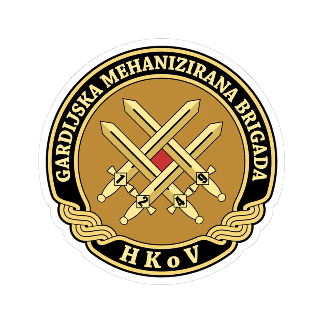 Insignia Croatia Army GMBR v1 (Croatia) (Coat of Arms) STICKER Vinyl Kiss-Cut Decal 3 Inch White - The Sticker Space