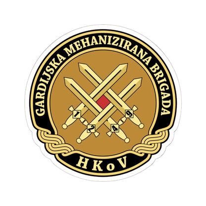 Insignia Croatia Army GMBR v1 (Croatia) (Coat of Arms) STICKER Vinyl Kiss-Cut Decal 6 Inch White - The Sticker Space