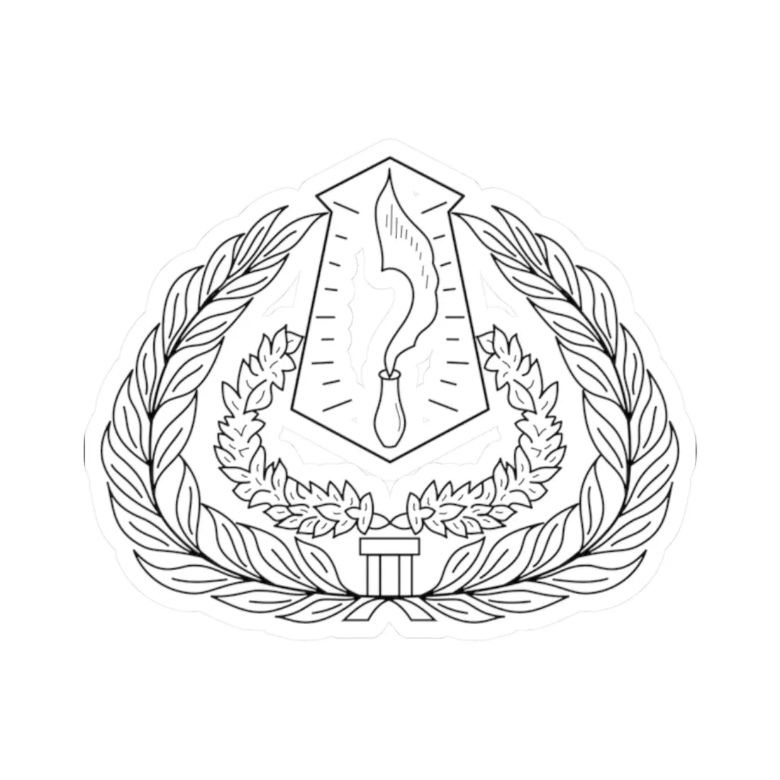 Insignia of the Pasundan Police Department (Indonesia) (Coat of Arms) STICKER Vinyl Kiss-Cut Decal 2 Inch White - The Sticker Space