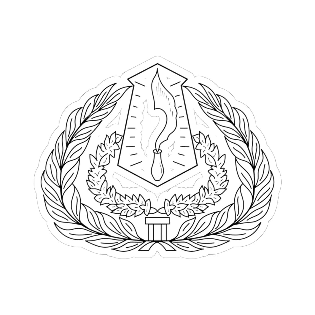 Insignia of the Pasundan Police Department (Indonesia) (Coat of Arms) STICKER Vinyl Kiss-Cut Decal 4 Inch White - The Sticker Space