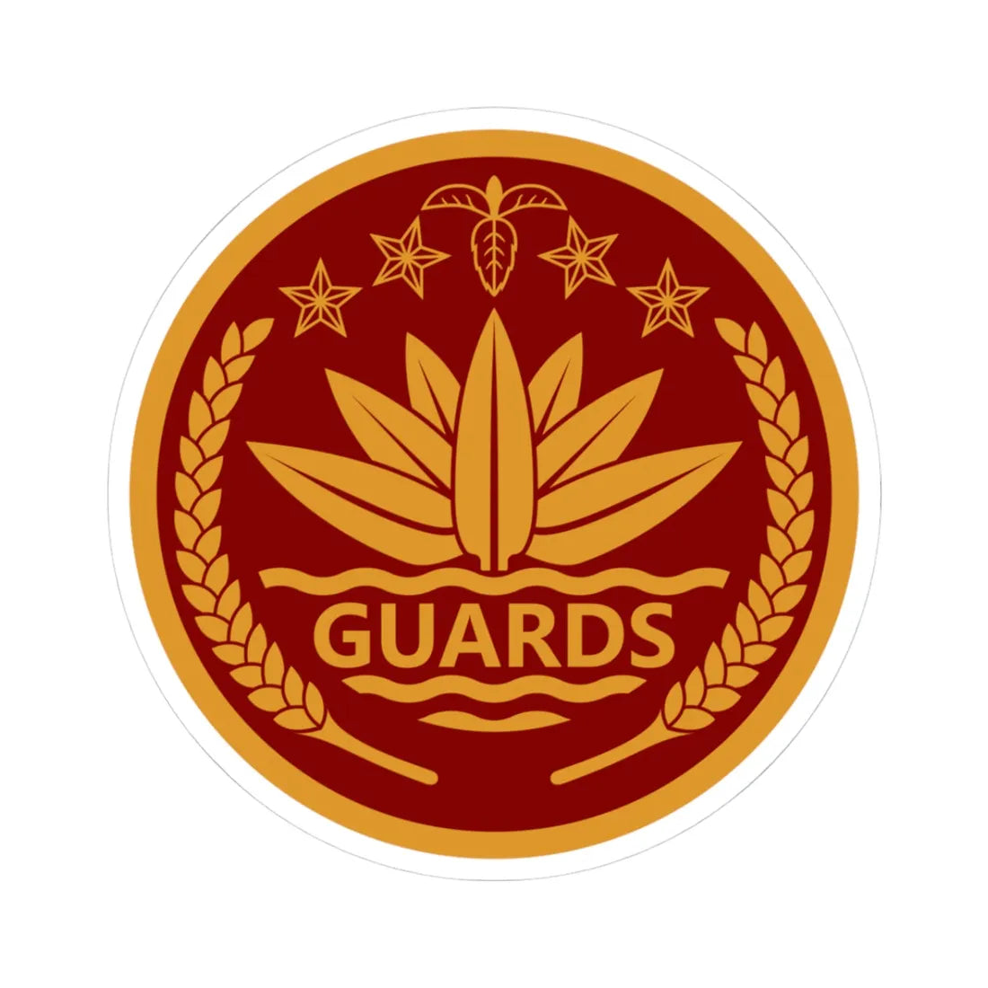 Insignia of the President Guard Regiment PGR (Bangladesh) (Coat of Arms) STICKER Vinyl Kiss-Cut Decal 3 Inch White - The Sticker Space