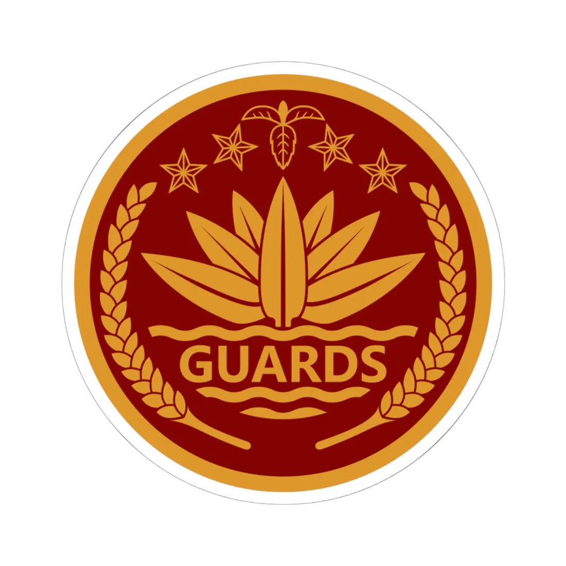 Insignia of the President Guard Regiment PGR (Bangladesh) (Coat of Arms) STICKER Vinyl Kiss-Cut Decal 6 Inch White - The Sticker Space