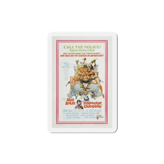 Inspector Clouseau 1968 Movie Poster Refrigerator Magnet 3 Inch - The Sticker Space