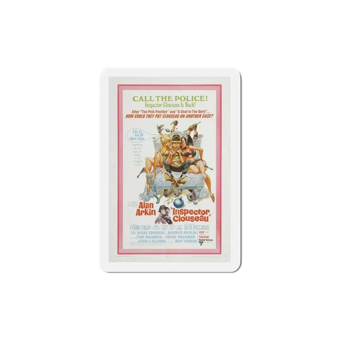 Inspector Clouseau 1968 Movie Poster Refrigerator Magnet 4 Inch - The Sticker Space