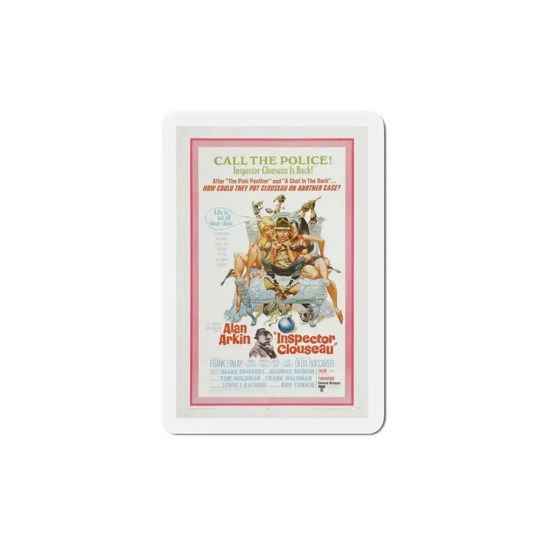 Inspector Clouseau 1968 Movie Poster Refrigerator Magnet 5 Inch - The Sticker Space
