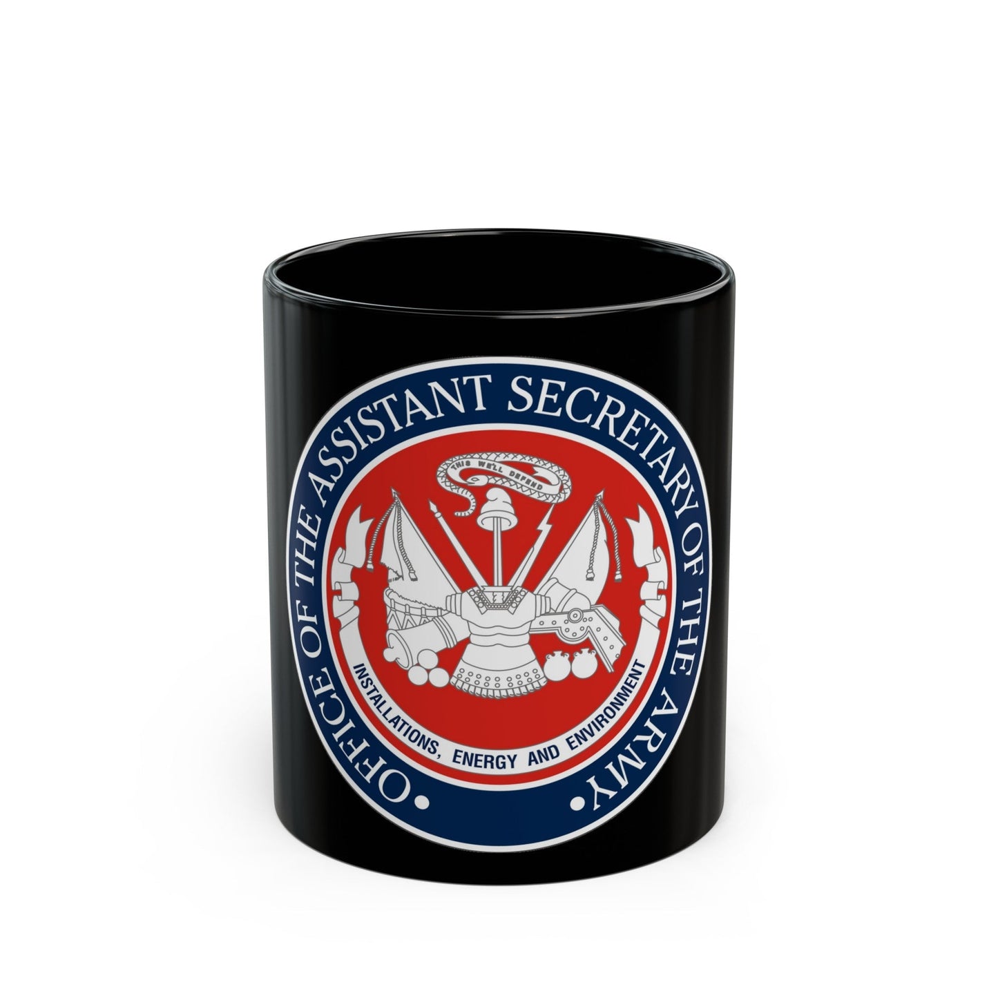 Installations Energy and Environment (U.S. Army) Black Coffee Mug-11oz-The Sticker Space