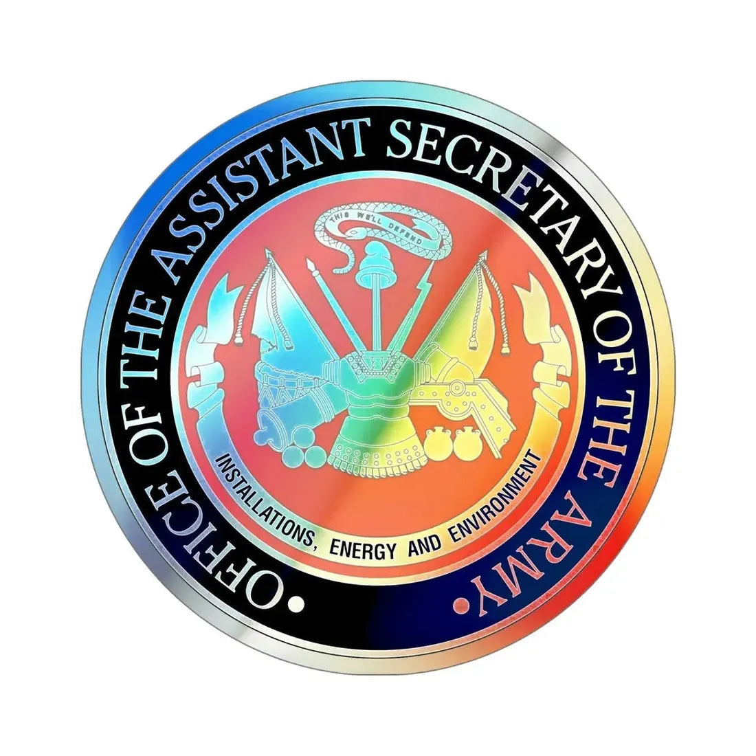 Installations Energy and Environment (U.S. Army) Holographic STICKER Die-Cut Vinyl Decal - The Sticker Space