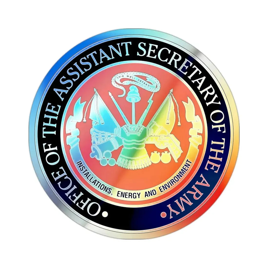 Installations Energy and Environment (U.S. Army) Holographic STICKER Die-Cut Vinyl Decal - The Sticker Space