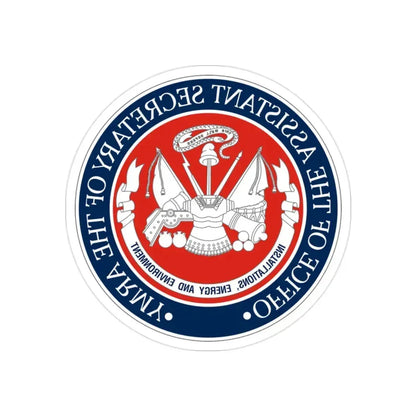 Installations Energy and Environment (U.S. Army) REVERSE PRINT Transparent Die-Cut STICKER 2 Inch Die-Cut Transparent - The Sticker Space