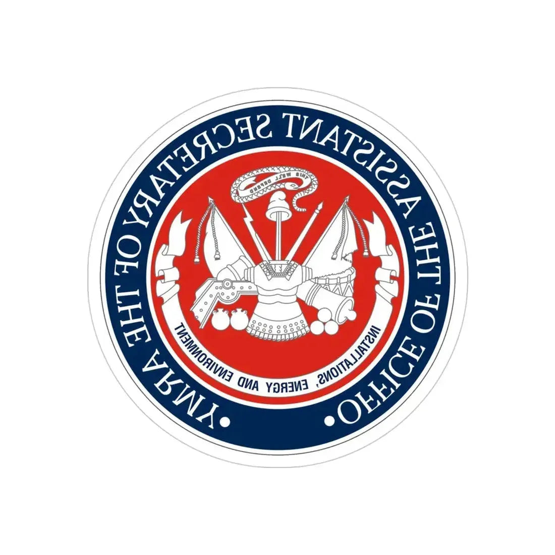 Installations Energy and Environment (U.S. Army) REVERSE PRINT Transparent Die-Cut STICKER 4 Inch Die-Cut Transparent - The Sticker Space