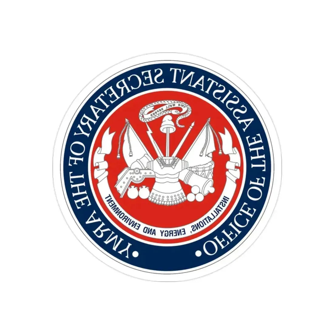 Installations Energy and Environment (U.S. Army) REVERSE PRINT Transparent Die-Cut STICKER - The Sticker Space