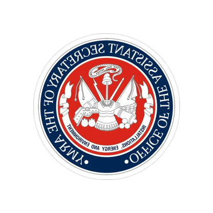 Installations Energy and Environment (U.S. Army) REVERSE PRINT Transparent Die-Cut STICKER - The Sticker Space