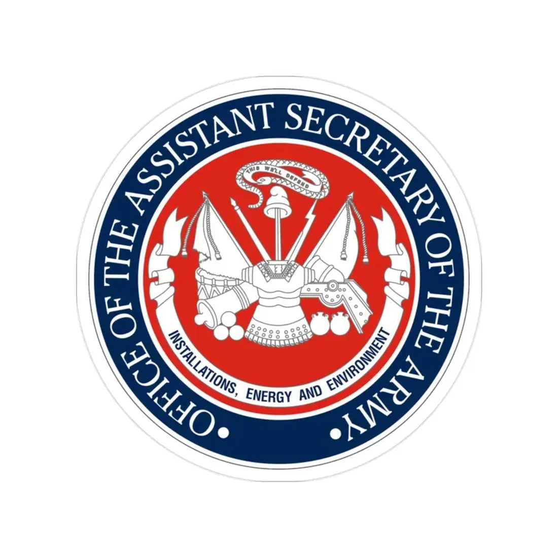 Installations Energy and Environment (U.S. Army) Transparent STICKER Die-Cut Vinyl Decal 2 Inch - The Sticker Space
