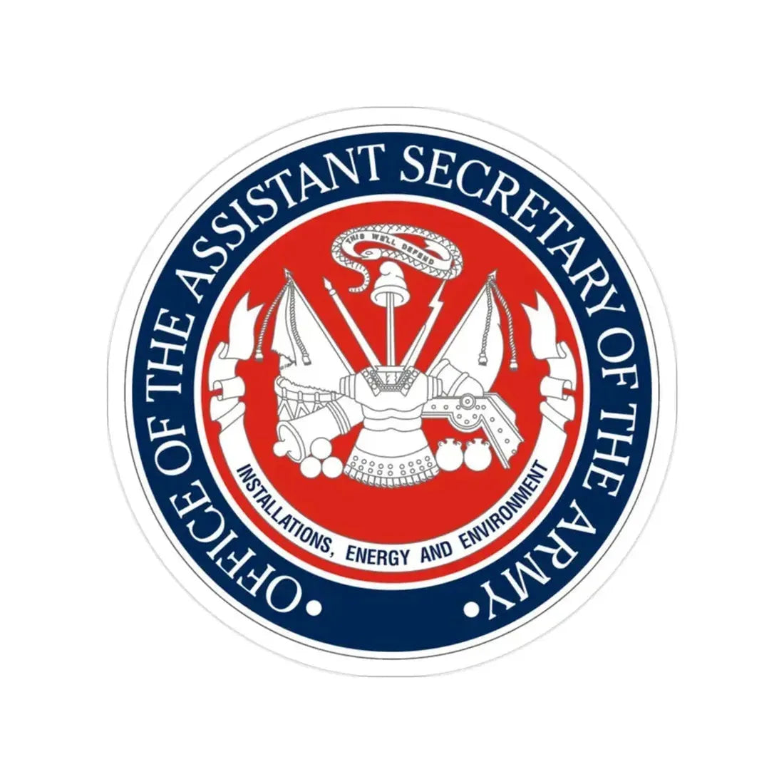 Installations Energy and Environment (U.S. Army) Transparent STICKER Die-Cut Vinyl Decal 2 Inch - The Sticker Space