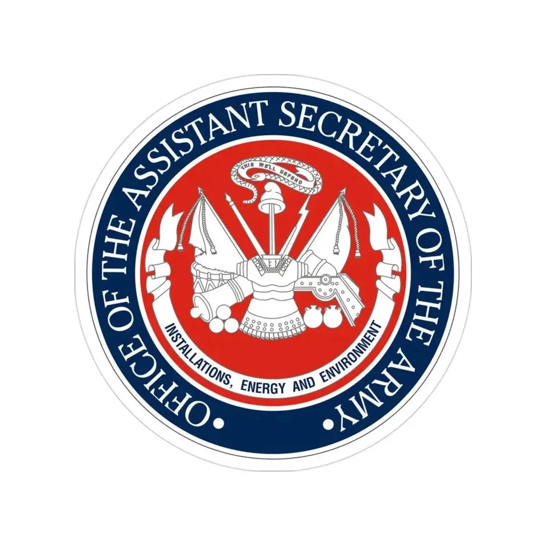 Installations Energy and Environment (U.S. Army) Transparent STICKER Die-Cut Vinyl Decal 3 Inch - The Sticker Space