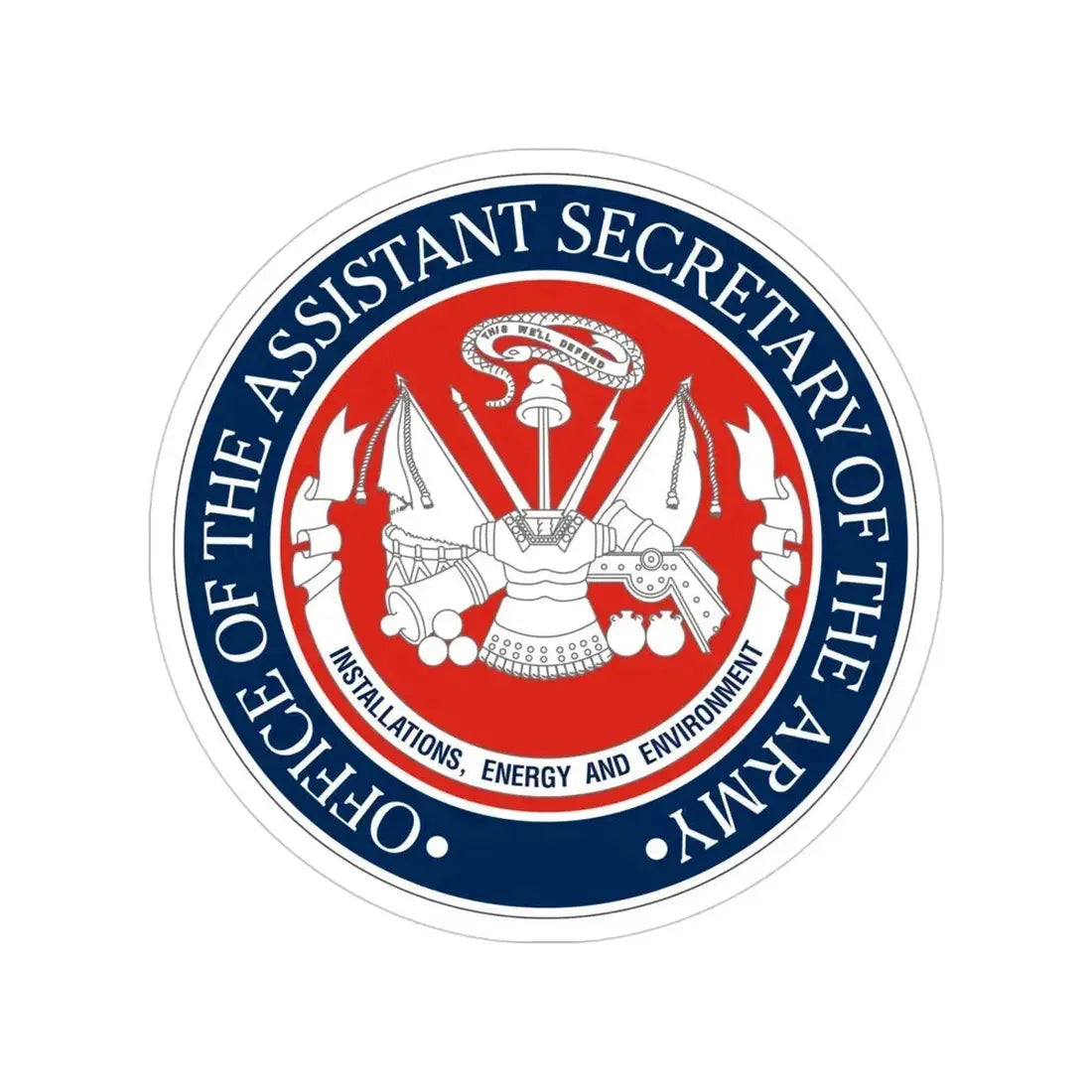 Installations Energy and Environment (U.S. Army) Transparent STICKER Die-Cut Vinyl Decal 4 Inch - The Sticker Space