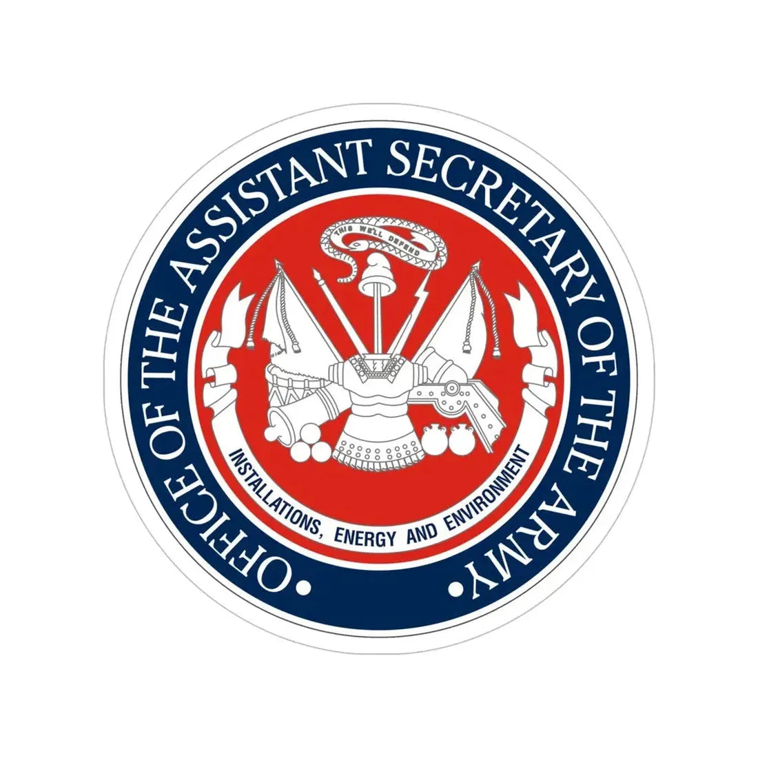 Installations Energy and Environment (U.S. Army) Transparent STICKER Die-Cut Vinyl Decal 6 Inch - The Sticker Space