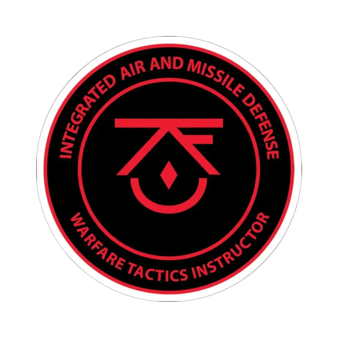 Integrated Air & Missile Defense Warfare Tactics Instructor IAMD WTI (U.S. Navy) STICKER Vinyl Kiss-Cut Decal 6 Inch White - The Sticker Space