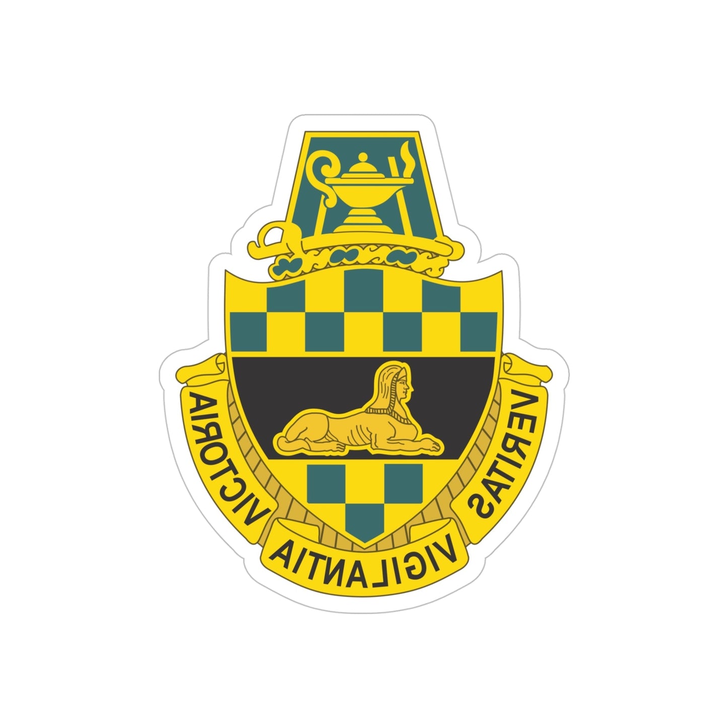 Intelligence Center and School (U.S. Army) REVERSE PRINT Transparent STICKER-5 Inch-The Sticker Space