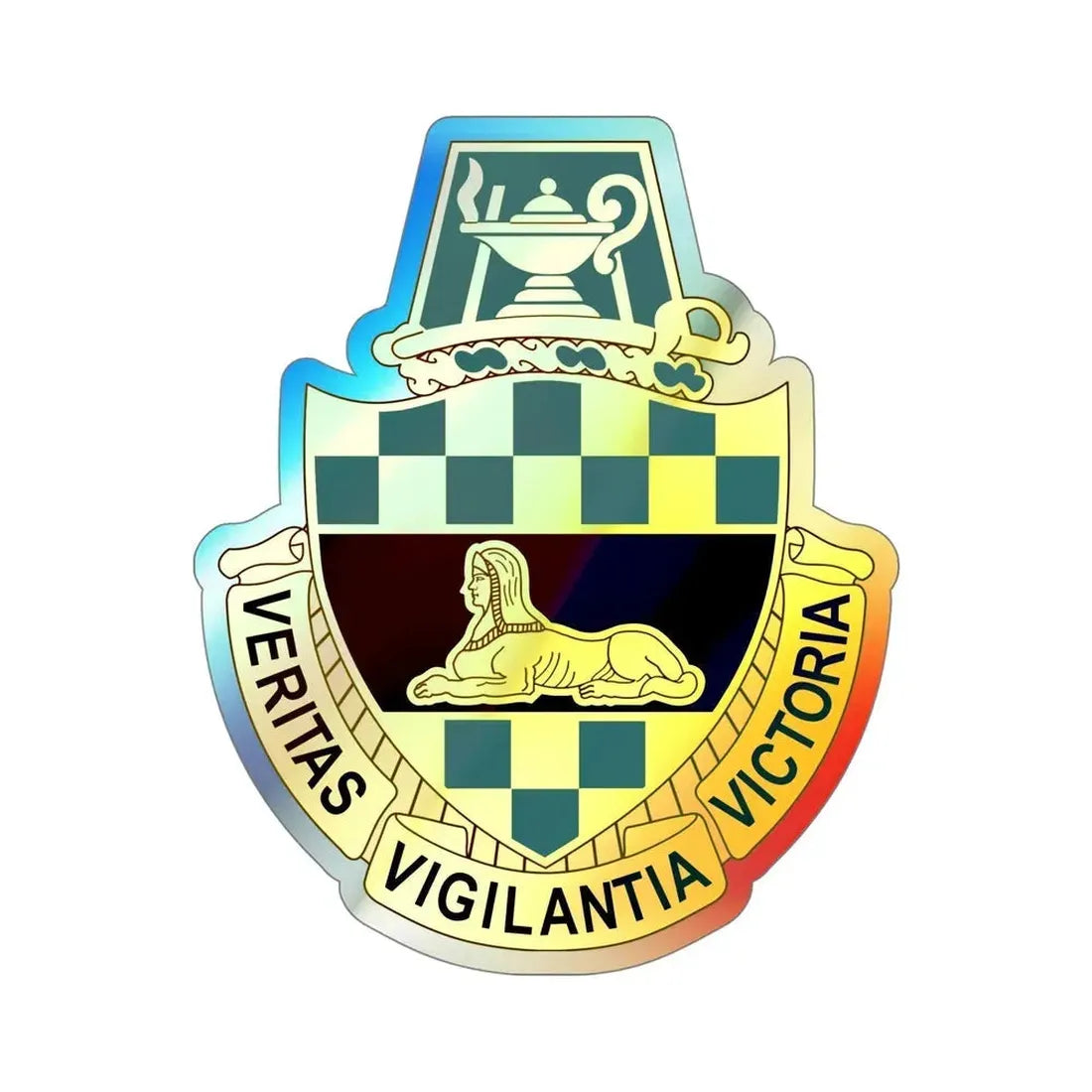 Intelligence Center and School (U.S. Army) Holographic STICKER Die-Cut Vinyl Decal 5 Inch Holographic - The Sticker Space