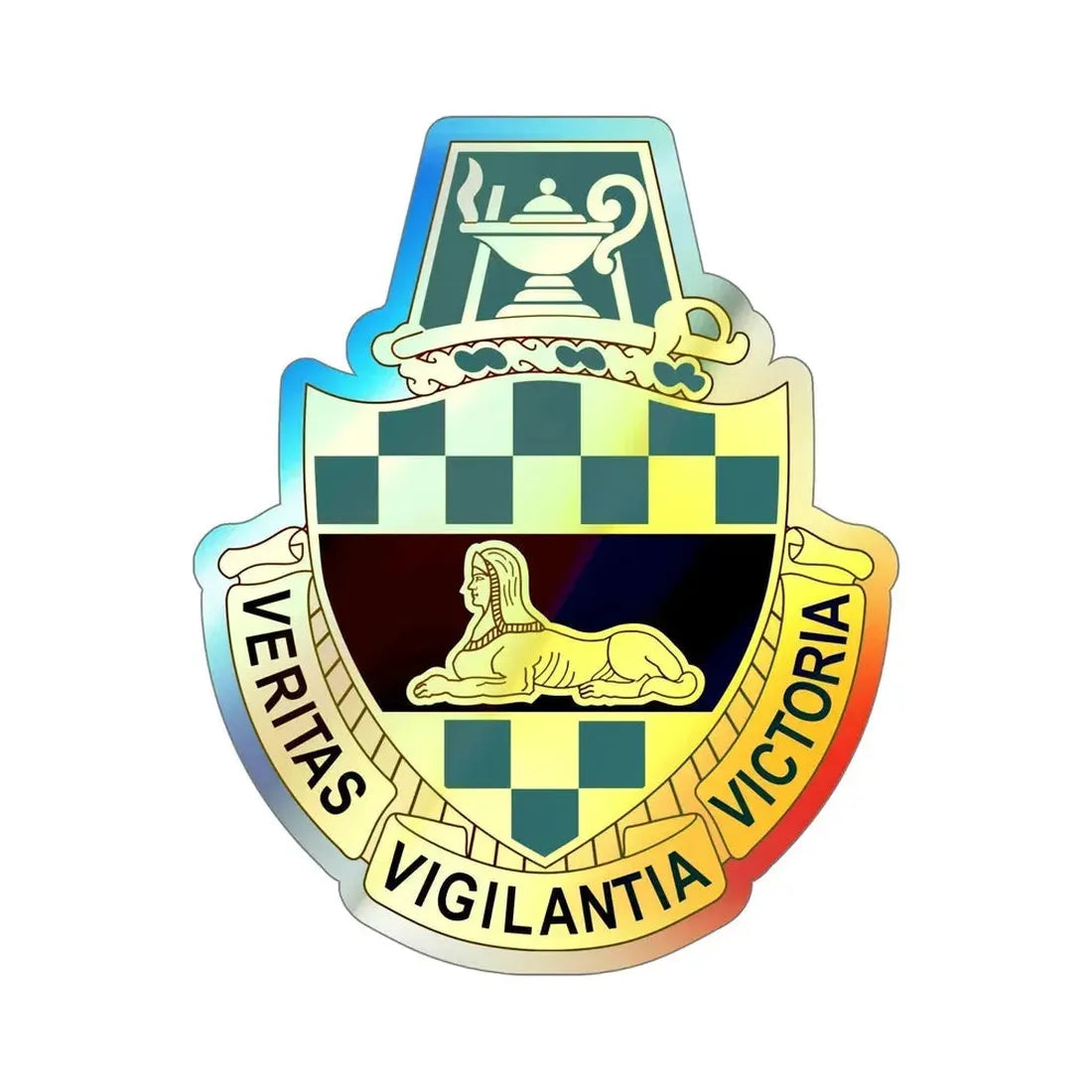 Intelligence Center and School (U.S. Army) Holographic STICKER Die-Cut Vinyl Decal 6 Inch Holographic - The Sticker Space