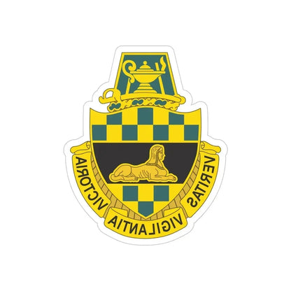 Intelligence Center and School (U.S. Army) REVERSE PRINT Transparent Die-Cut STICKER 5 Inch Die-Cut Transparent - The Sticker Space