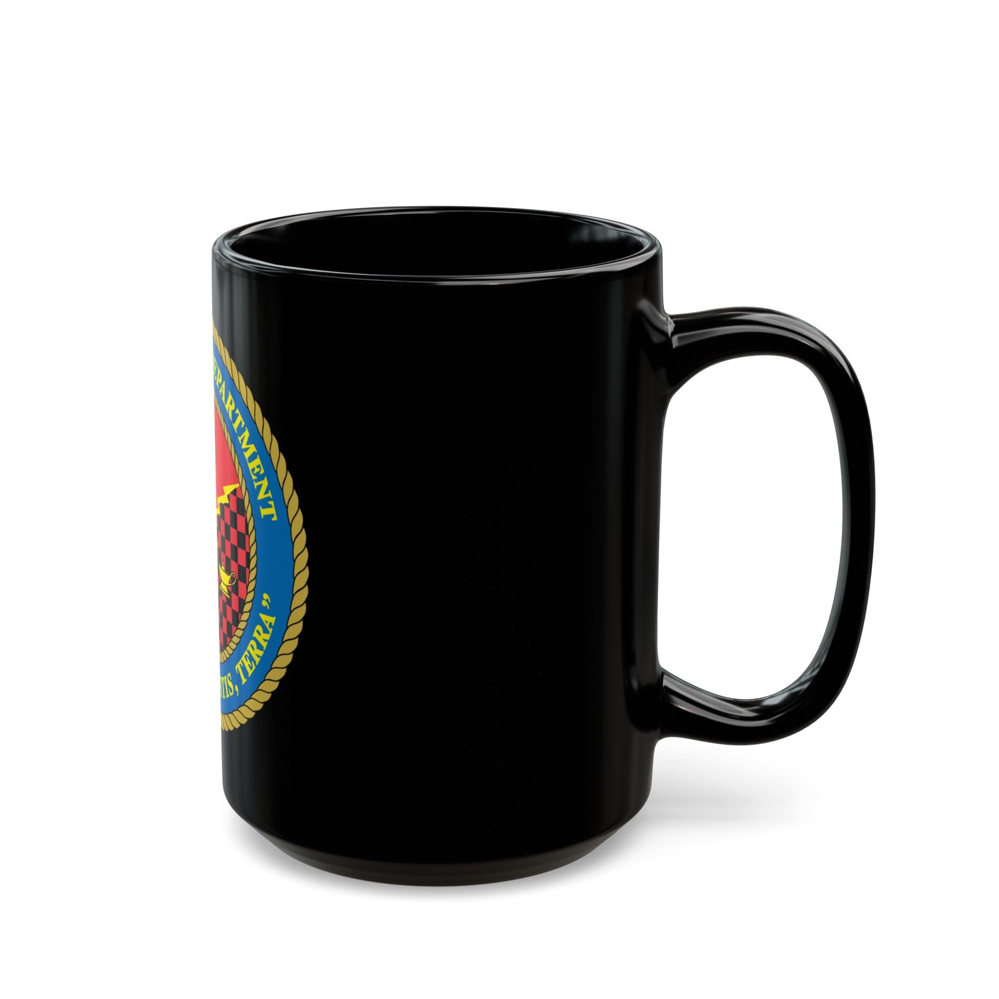 Intelligence Department Tempestus Hostis Terra (USMC) Black Coffee Mug-The Sticker Space