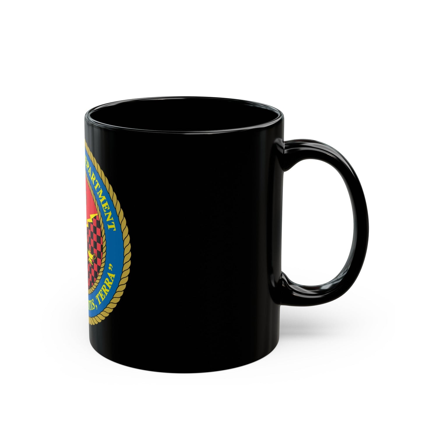 Intelligence Department Tempestus Hostis Terra (USMC) Black Coffee Mug-The Sticker Space