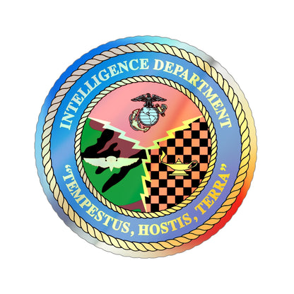 Intelligence Department Tempestus Hostis Terra (USMC) Holographic STICKER Die-Cut Vinyl Decal-5 Inch-The Sticker Space