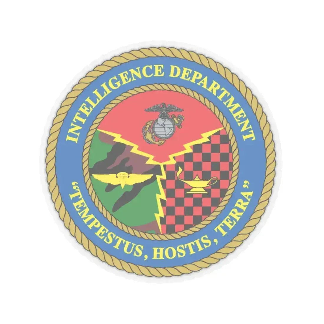 Intelligence Department Tempestus Hostis Terra (USMC) STICKER Vinyl Kiss-Cut Decal 6 Inch Transparent - The Sticker Space