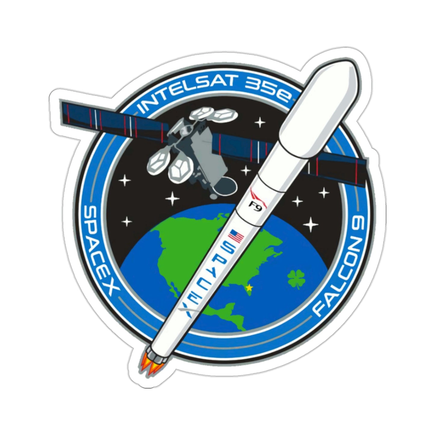 Intelsat 35e (SpaceX) STICKER Vinyl Die-Cut Decal-2 Inch-The Sticker Space