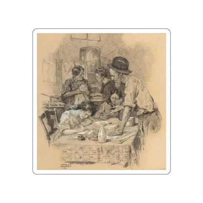 Interior Narratives (1), 1916 (Magazine Illustration) STICKER Vinyl Die-Cut Decal - The Sticker Space