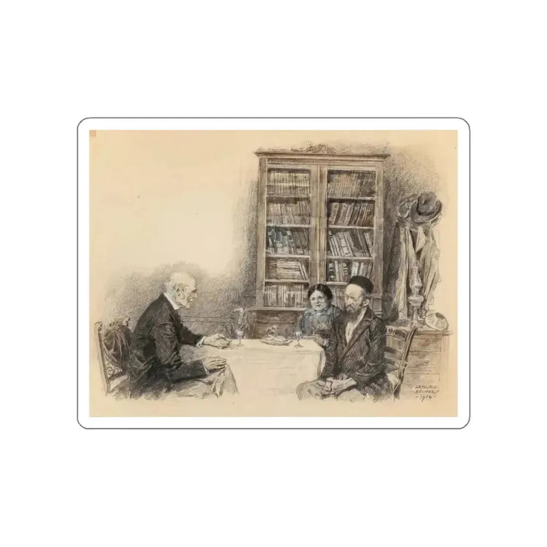 Interior Narratives (2), 1916 (Magazine Illustration) STICKER Vinyl Die-Cut Decal - The Sticker Space