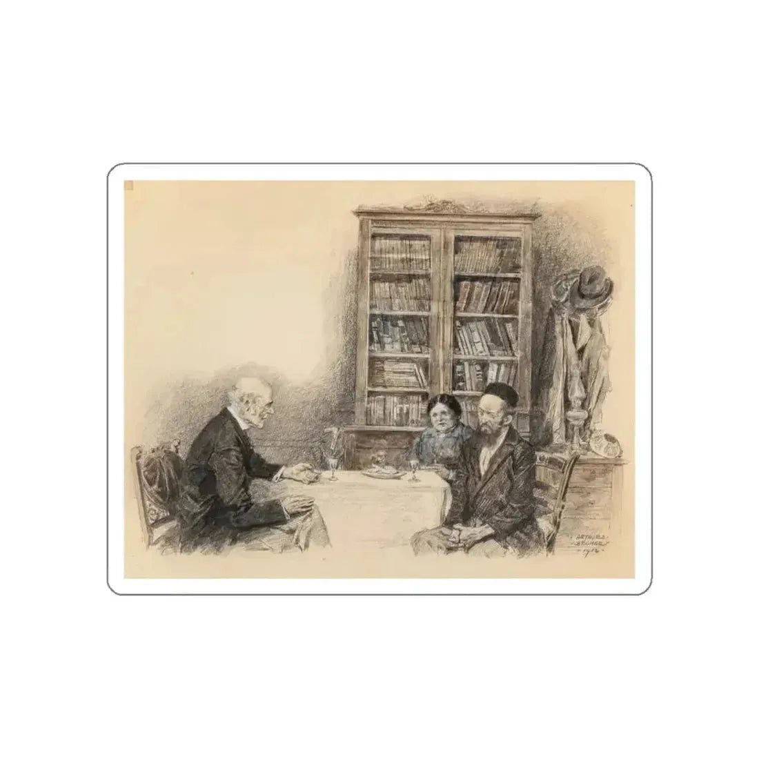 Interior Narratives (2), 1916 (Magazine Illustration) STICKER Vinyl Die-Cut Decal - The Sticker Space