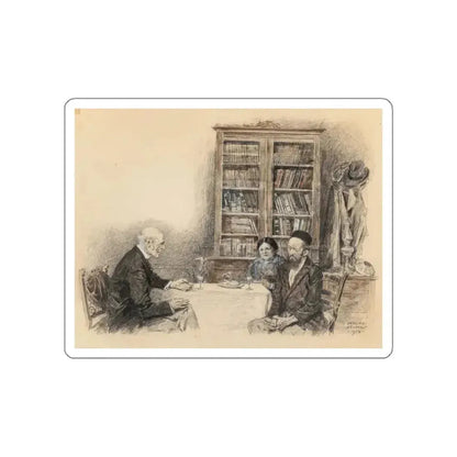 Interior Narratives (2), 1916 (Magazine Illustration) STICKER Vinyl Die-Cut Decal White Die-Cut 4 Inch - The Sticker Space