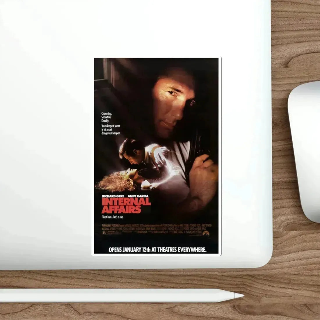 Internal Affairs 1990 Movie Poster STICKER Vinyl Die-Cut Decal - The Sticker Space