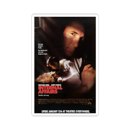 Internal Affairs 1990 Movie Poster - STICKER Vinyl Kiss-Cut Decal 2 Inch White - The Sticker Space