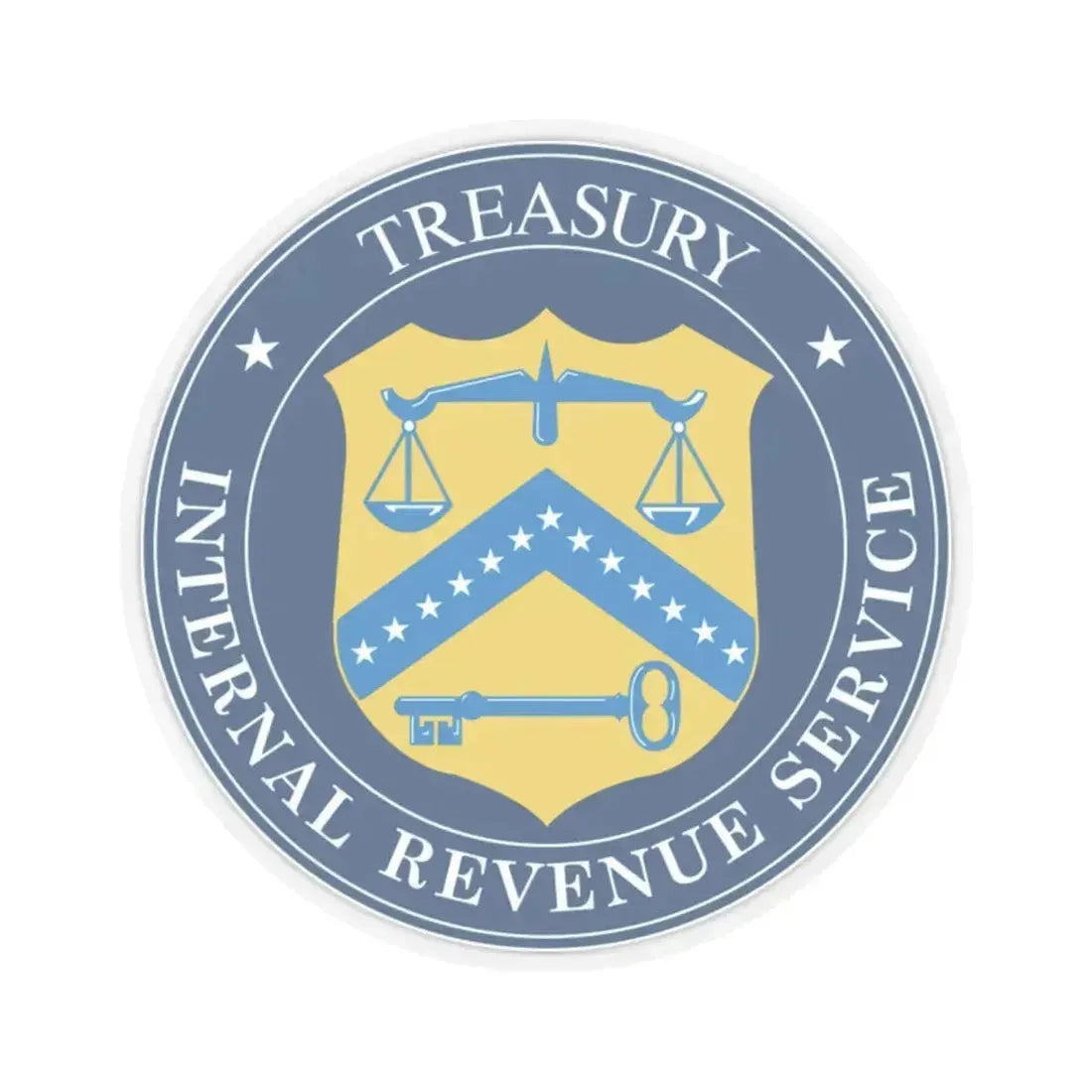 Internal Revenue Service - STICKER Vinyl Kiss-Cut Decal 2 Inch Transparent - The Sticker Space