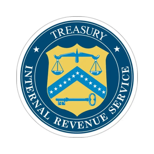Internal Revenue Service - STICKER Vinyl Kiss-Cut Decal 2 Inch White - The Sticker Space