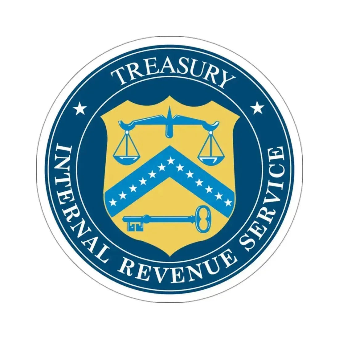 Internal Revenue Service - STICKER Vinyl Kiss-Cut Decal 3 Inch White - The Sticker Space