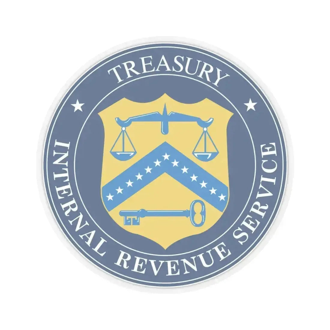 Internal Revenue Service - STICKER Vinyl Kiss-Cut Decal 4 Inch Transparent - The Sticker Space