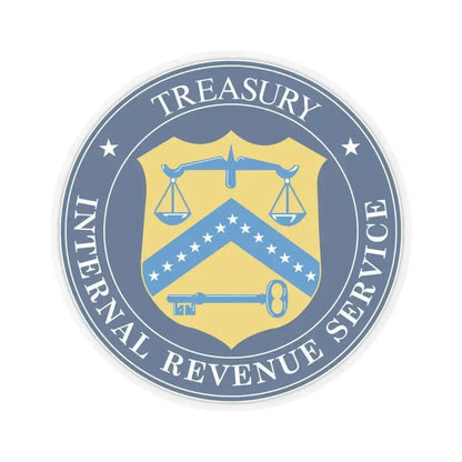 Internal Revenue Service - STICKER Vinyl Kiss-Cut Decal 4 Inch Transparent - The Sticker Space