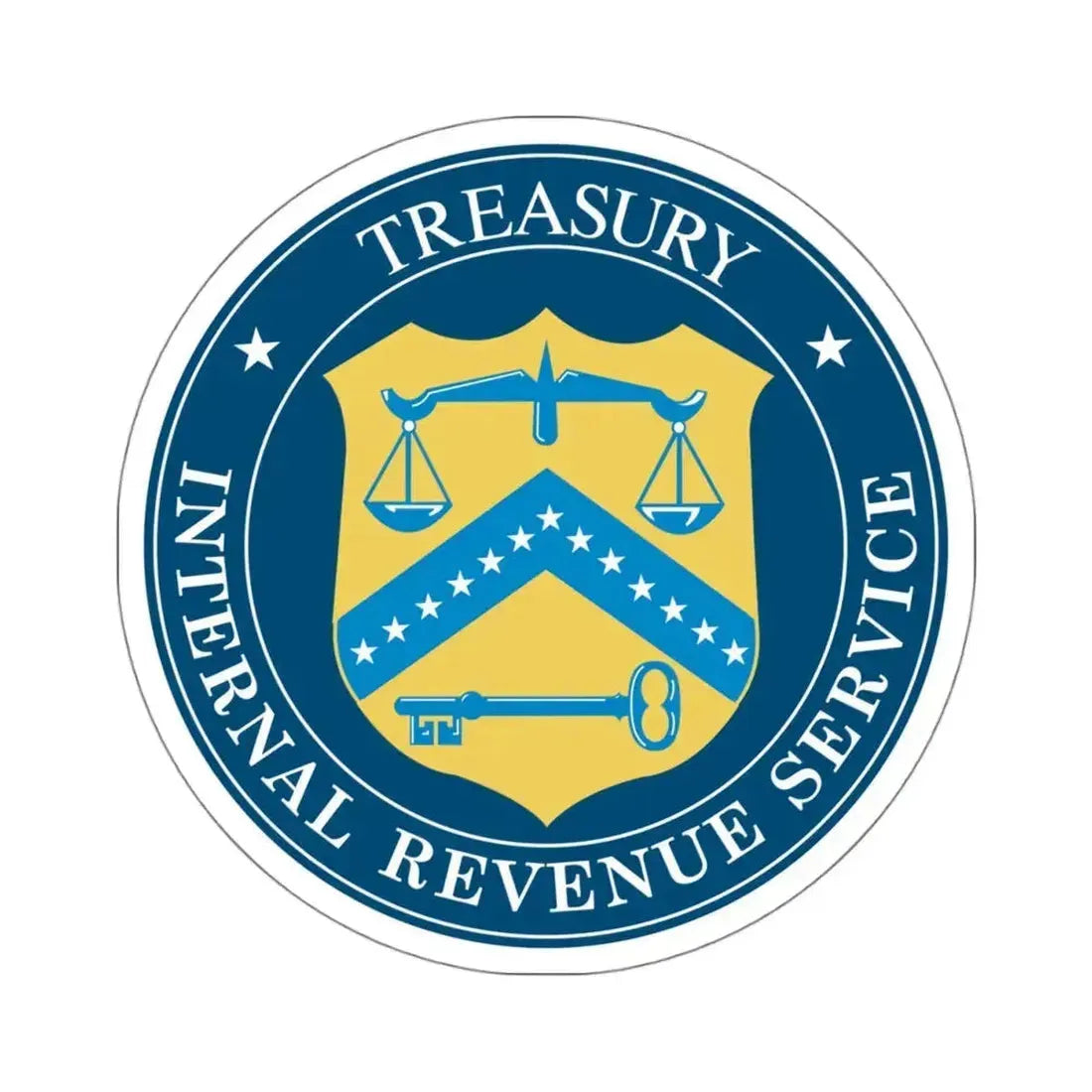 Internal Revenue Service - STICKER Vinyl Kiss-Cut Decal 4 Inch White - The Sticker Space