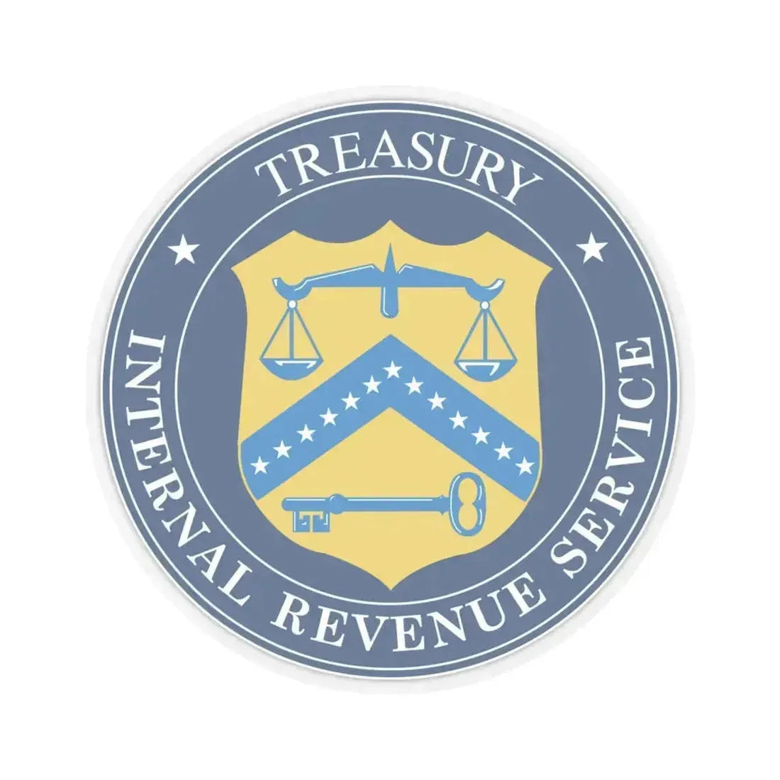 Internal Revenue Service - STICKER Vinyl Kiss-Cut Decal 6 Inch Transparent - The Sticker Space