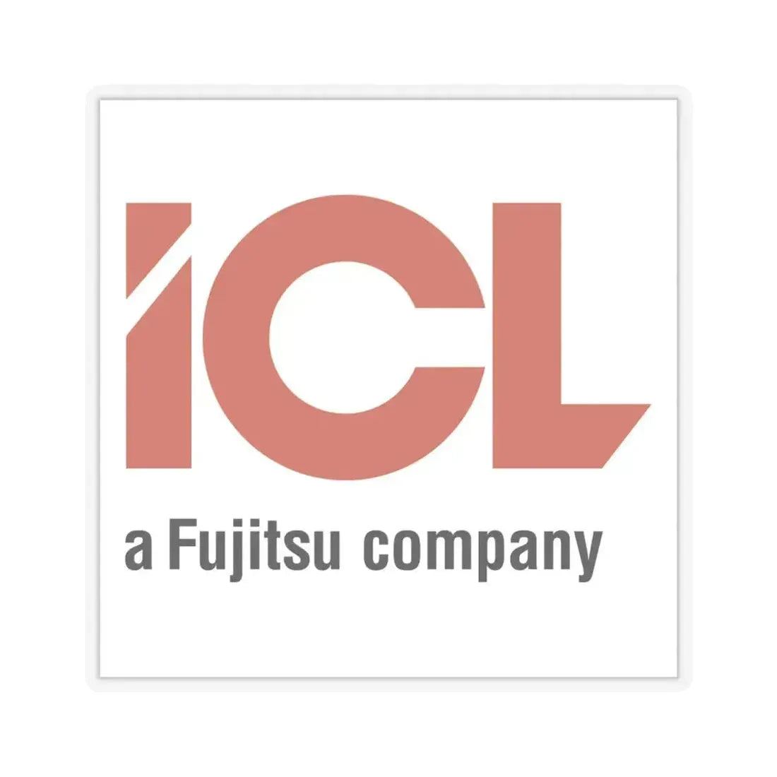 International Computers Limited (Logo) STICKER Vinyl Kiss-Cut Decal 4 Inch Transparent - The Sticker Space