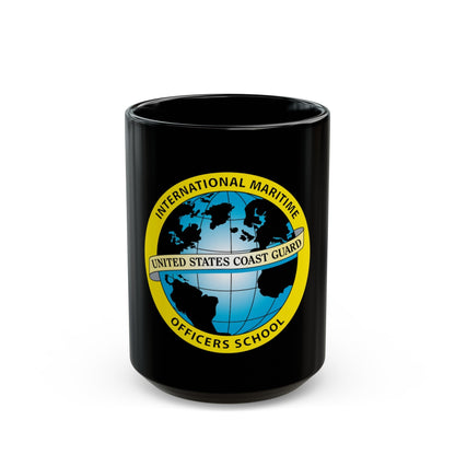 International Maritime Officers School USCG (U.S. Coast Guard) Black Coffee Mug-15oz-The Sticker Space