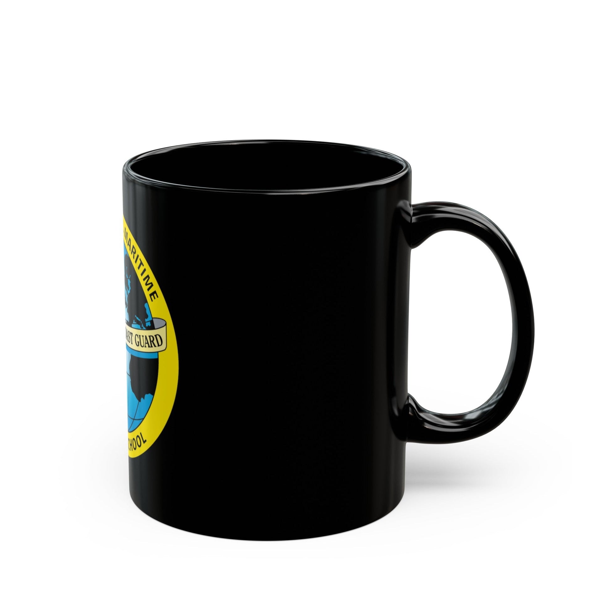 International Maritime Officers School USCG (U.S. Coast Guard) Black Coffee Mug-The Sticker Space