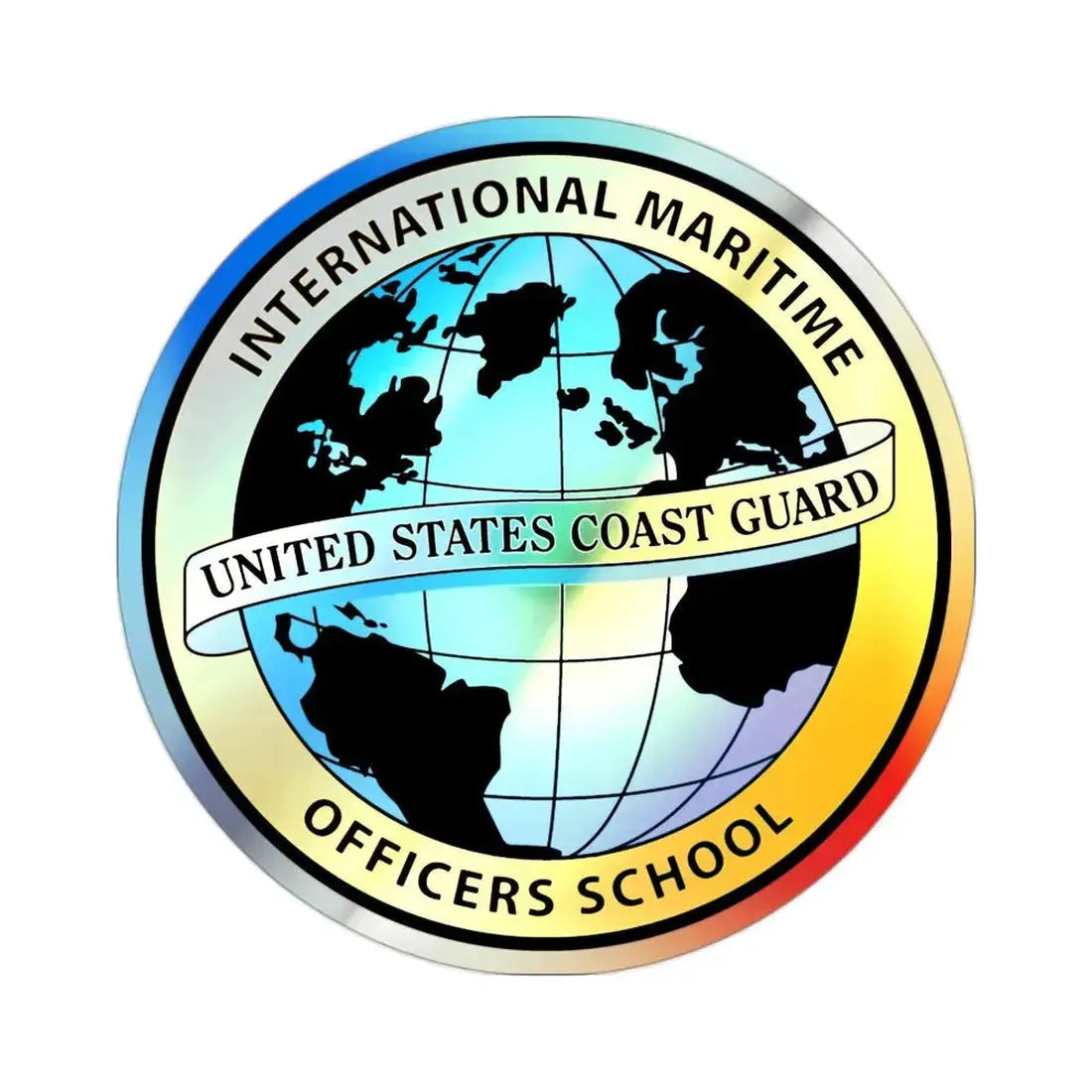 International Maritime Officers School USCG (U.S. Coast Guard) Holographic STICKER Die-Cut Vinyl Decal 2 Inch Holographic - The Sticker Space