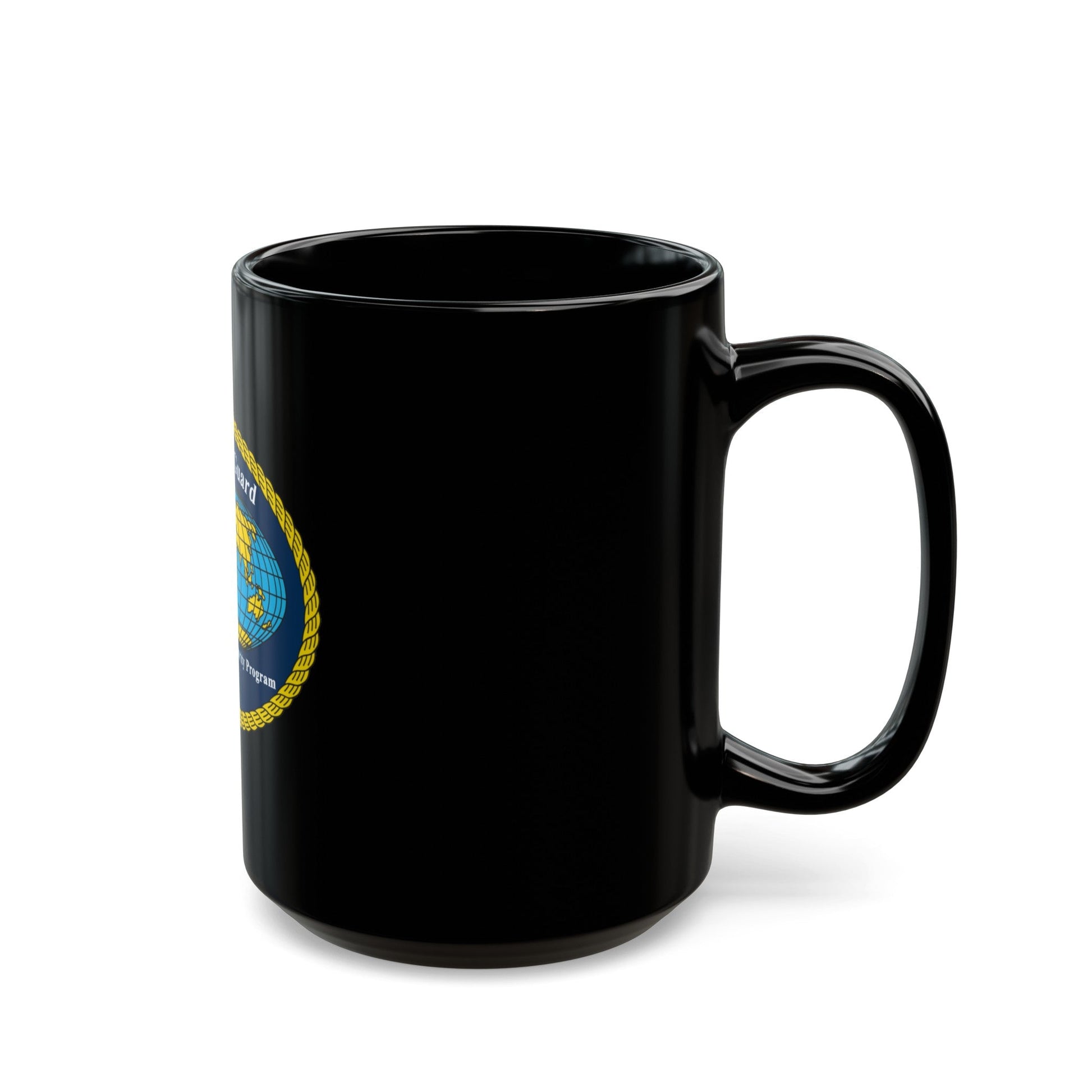 International Port Security Program USCG (U.S. Coast Guard) Black Coffee Mug-The Sticker Space