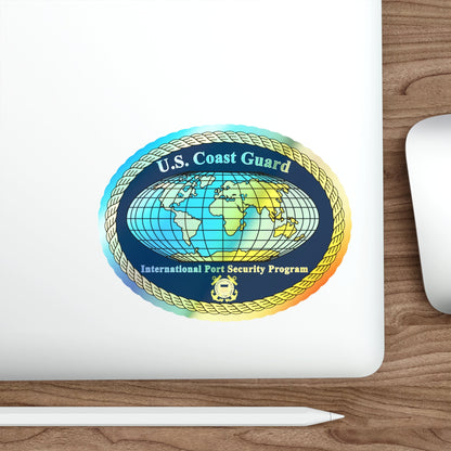 International Port Security Program USCG (U.S. Coast Guard) Holographic STICKER Die-Cut Vinyl Decal-The Sticker Space